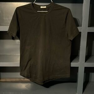 BLACK PIMA CURVED HEM TEE (medium)